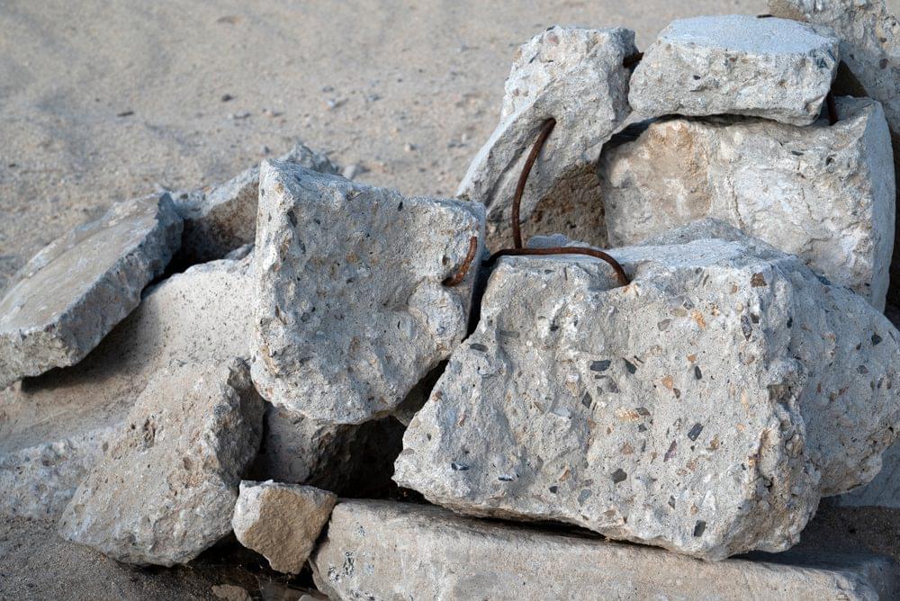A,Pile,Of,Concrete,Rubble,Is,Created,During,The,Demolition Concrete Demolition